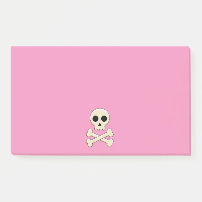 Notas Post-it® Calavera con huesos (Anverso)