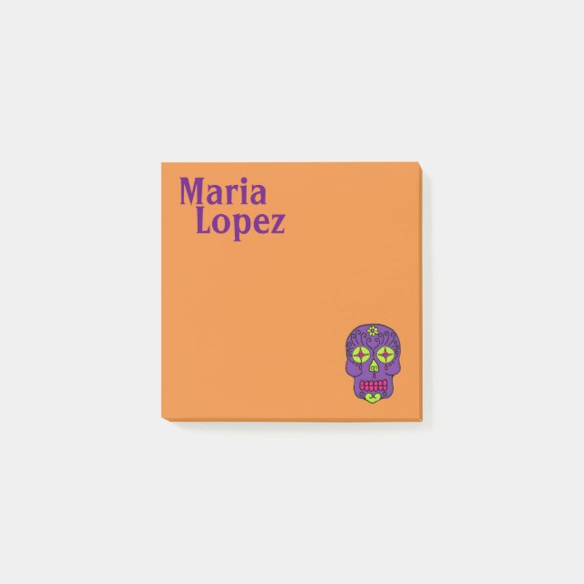Notas Post-it® Calavera de azúcar (Anverso)
