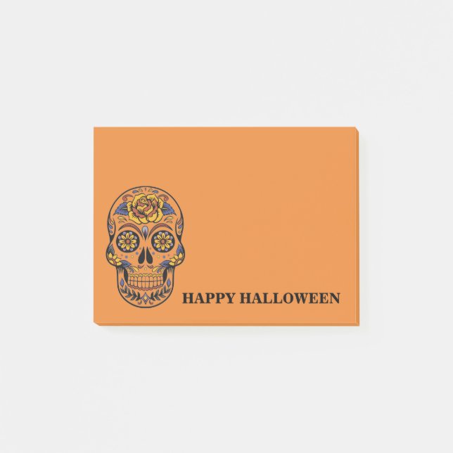 Notas Post-it® Calavera de Halloween (Anverso)