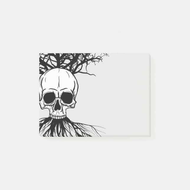 Notas Post-it® Calavera y árbol (Anverso)