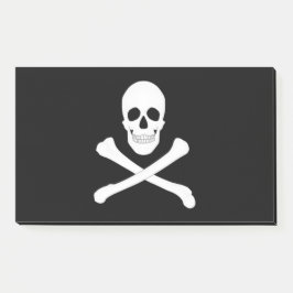 Notas Post-it® Calavera y huesos cruzados (Bandera pirata)