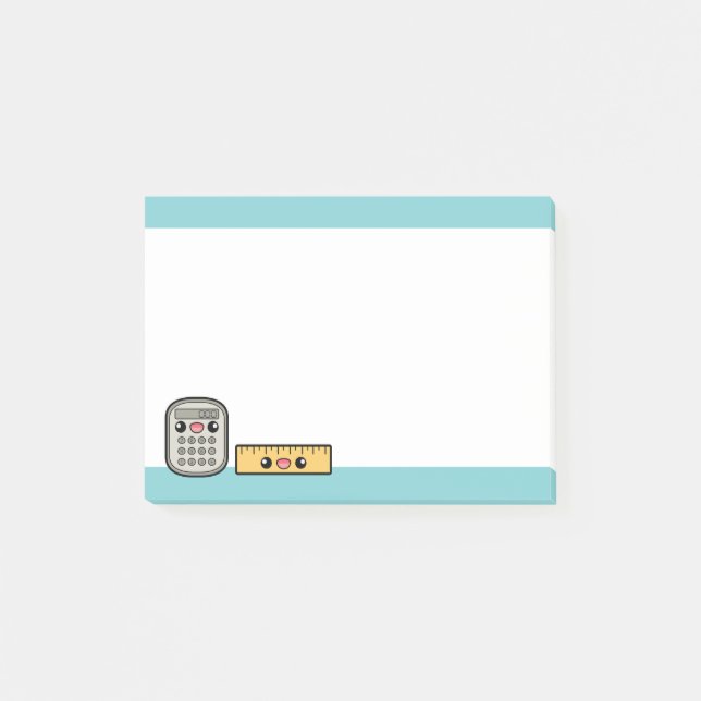 Notas Post-it® Calculadora y regla linda (Anverso)