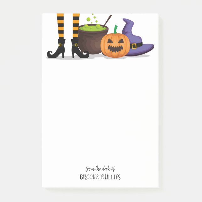 Notas Post-it® Caldero de Bruja Personalizado Halloween (Anverso)
