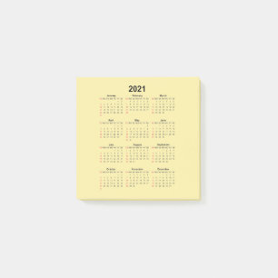 Notas Post-it® Calendario 2021