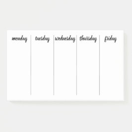 Notas Post-it® Calendario de 7 días para el Personalizable del pl