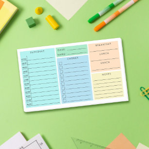 Notas Post-it® Calendario de la escuela residencial diaria Blue G