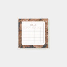 Calendario de programación mensual simple marrón