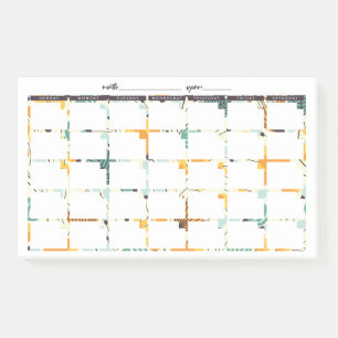 Notas Post-it® Calendario no fechado de la floral marina y del or