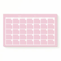 Calendario rosa claro sin fecha