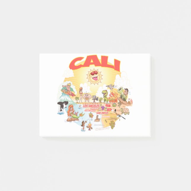 Notas Post-it® CALI de California del Sur (Anverso)