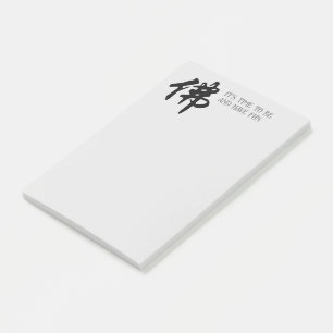 Notas Post-it® Caligrafía china - Buda 1