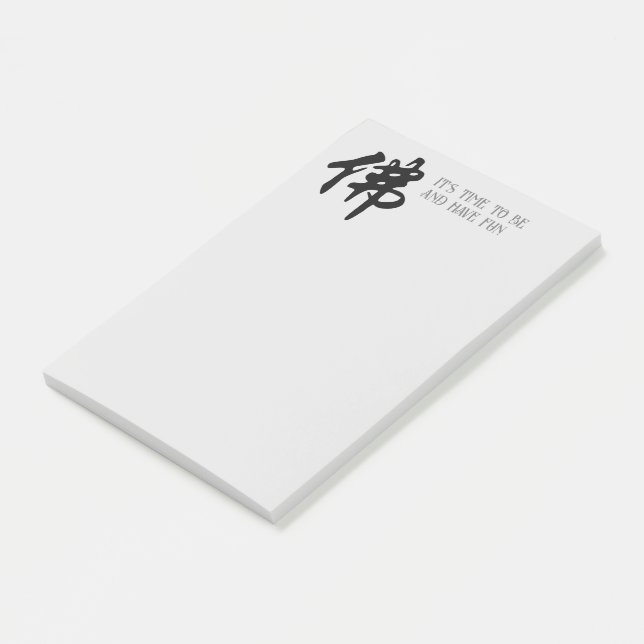 Notas Post-it® Caligrafía china - Buda 1 (En perspectiva)