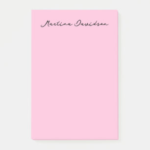 Notas Post-it® Caligrafía creativa moderna Minimalista rosa