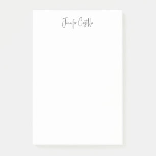 Notas Post-it® Caligrafía Minimalista blanca y simple