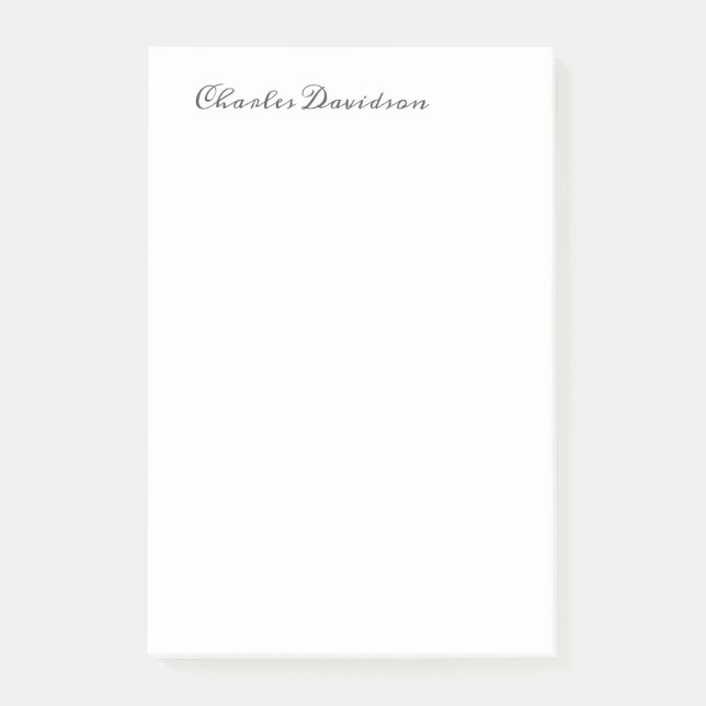 Notas Post-it® Caligrafía profesional moderna Minimalista (Anverso)