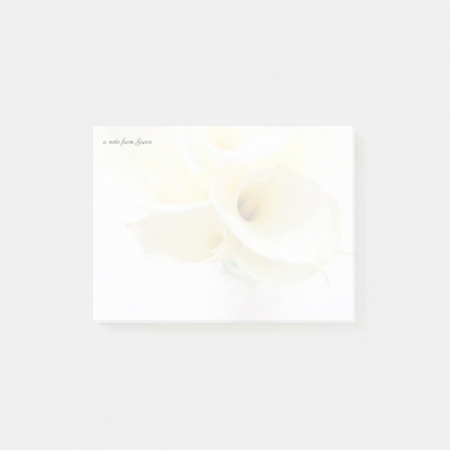 Notas Post-it® Calla lirios en florero (Anverso)