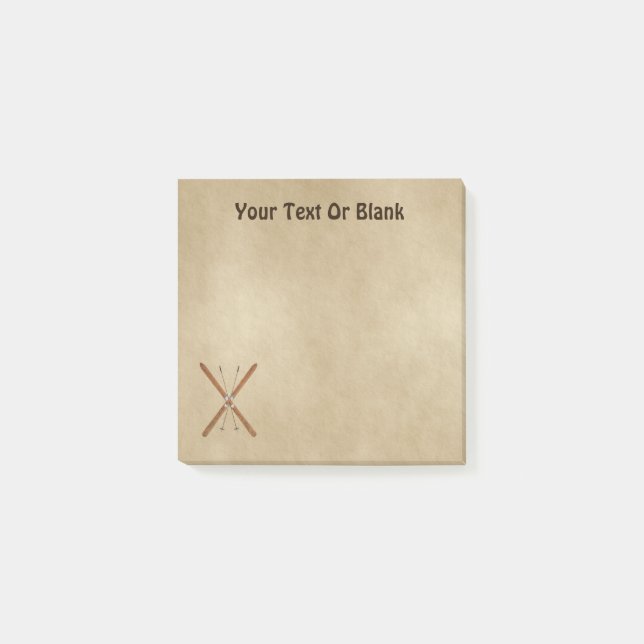 Notas Post-it® Calzado De Nieve En Papel Antiguo (Anverso)