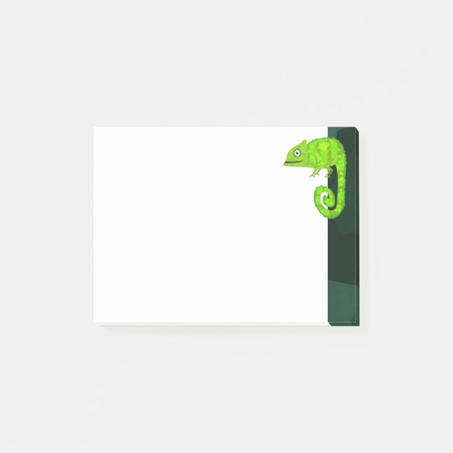 Notas Post-it® Camaleón verde lindo (Anverso)