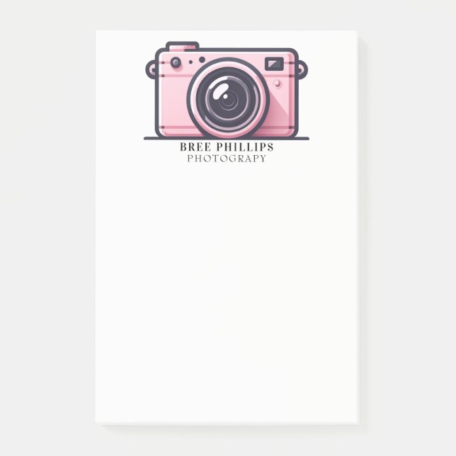 Notas Post-it® Cámara de Fotografía Instantánea Rosa de Moda (Anverso)