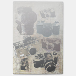 Notas Post-it® Cámara del vintage de la fotografía del fotógra