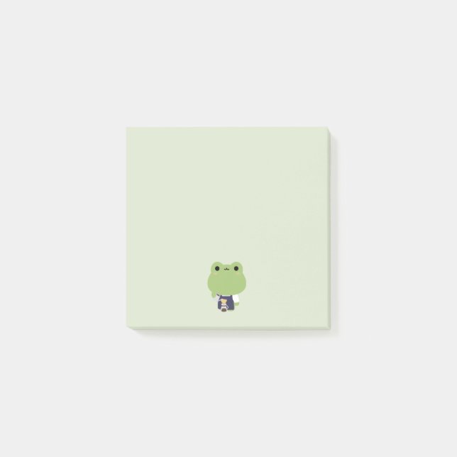 Notas Post-it® Camarero Rana Lindo (Anverso)