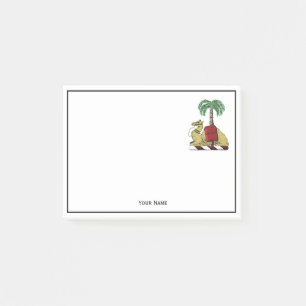 Notas Post-it® Camello Heráldico Palma Árbol Color Escudo de Arma