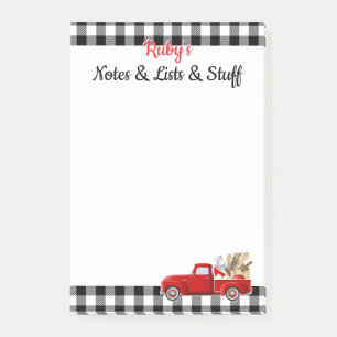 Notas Post-it® Camión Rojo Personalizado