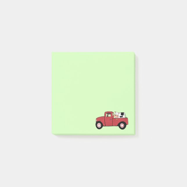 Notas Post-it® Camioneta Roja Vaquera (Anverso)