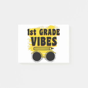 Notas Post-it® Camiseta de Vibraciones de 1er Grado Regreso a la 