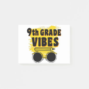 Notas Post-it® Camiseta de Vibraciones de 9º Grado para Regreso a