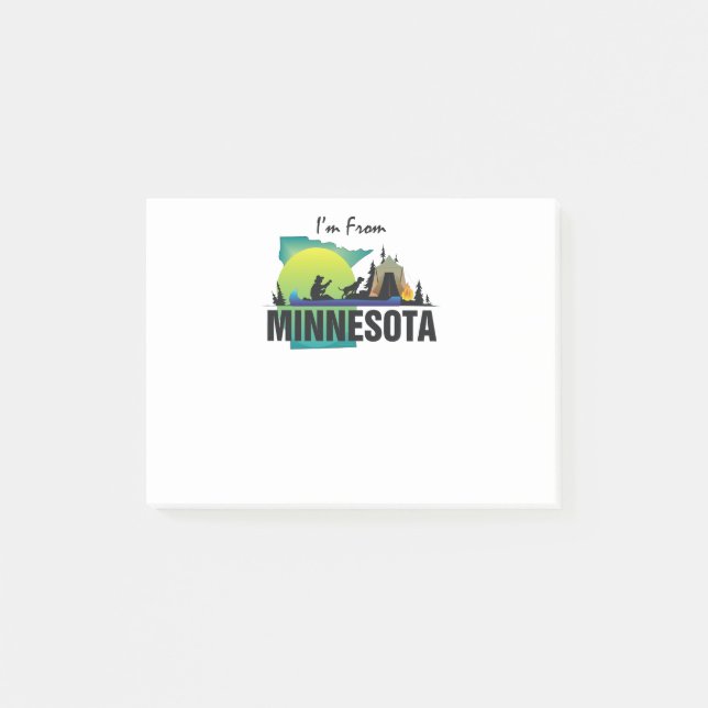 Notas Post-it® CAMISETA soy de Minnesota (Anverso)