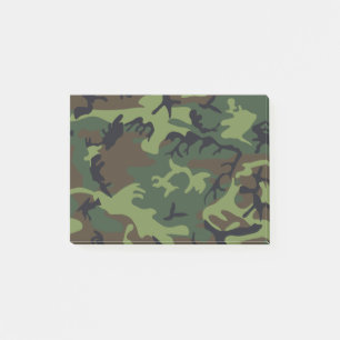 Notas Post-it® Camo militar de la Selva Verde