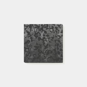Notas Post-it® Camo moderno - Negro y gris oscuro - camuflaje
