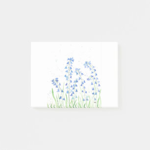 Notas Post-it® Campanillas acuarela flores bosque tierras foresta