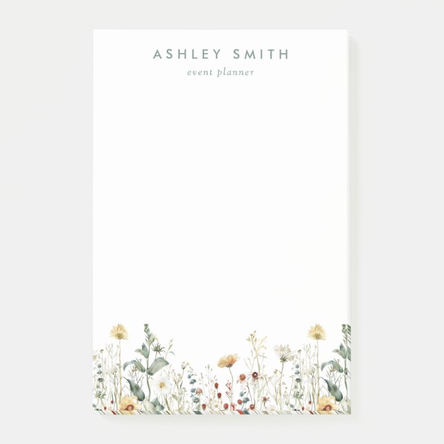 Notas Post-it® Campo de flores silvestres de verano (Anverso)