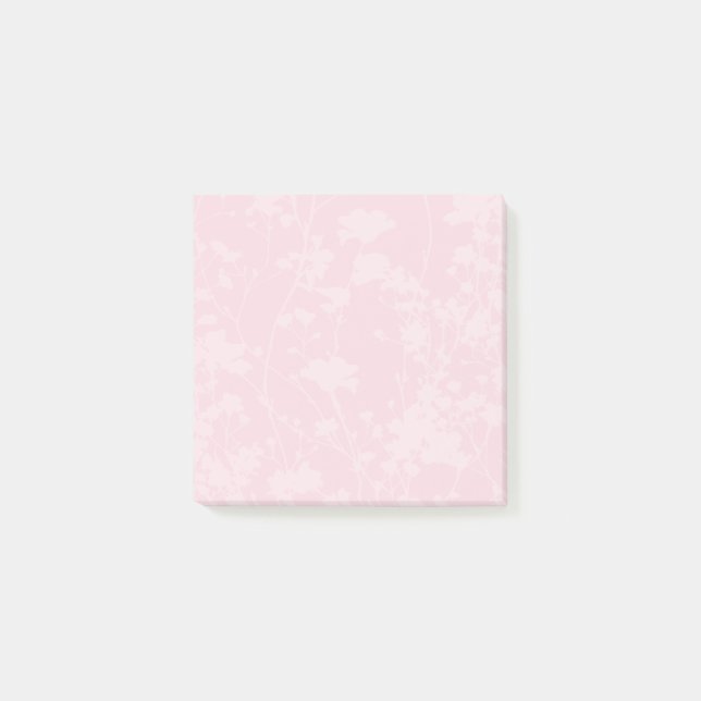 Notas Post-it® Campo floral (rosa Rubor) (Anverso)