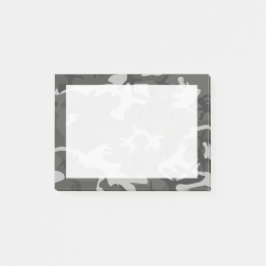 Notas Post-it® Camuflaje abstracto gris moderno