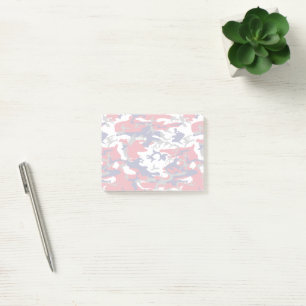 Notas Post-it® Camuflaje, Azul Blanco Rojo Gris, Militar, Ejércit