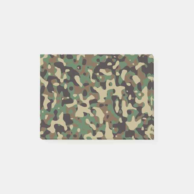 Notas Post-it® Camuflaje de bosque (Anverso)
