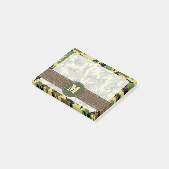 Notas Post-it® Camuflaje de Woodland (En perspectiva)