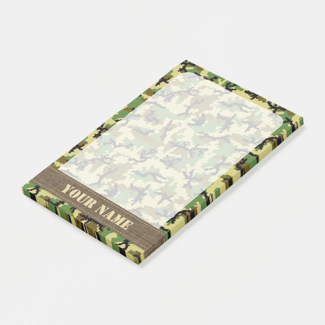 Notas Post-it® Camuflaje de Woodland (En perspectiva)