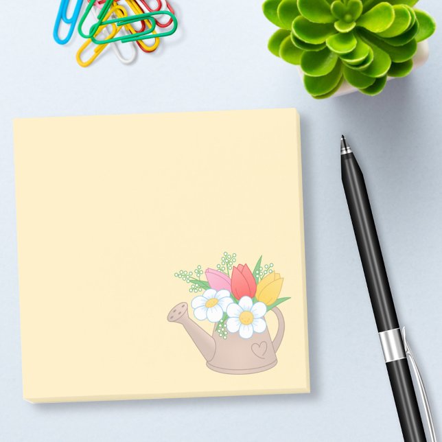 Notas Post-it® Caña de agua de jardín con flores en amarillo (Subido por el creador)