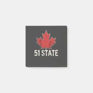 Notas Post-it® Canadá 51 Estado Trump Bandera estadounidense y ca