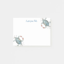 Notas Post-it® Cangrejo azul acuarela