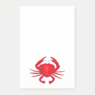 Notas Post-it® Cangrejo Rojo Baltimore Maryland Crabs Beach Post-