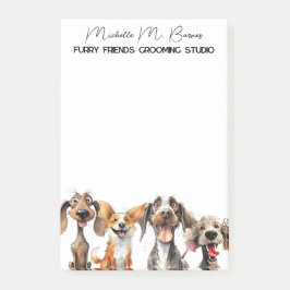 Notas Post-it® Canine Dog Groomer Mascota Services Business