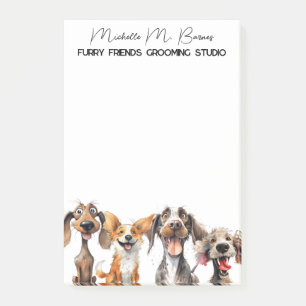 Notas Post-it® Canine Dog Groomer Mascota Services Business