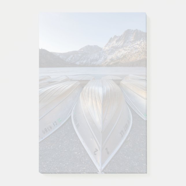 Notas Post-it® Canoa en el lago (Anverso)