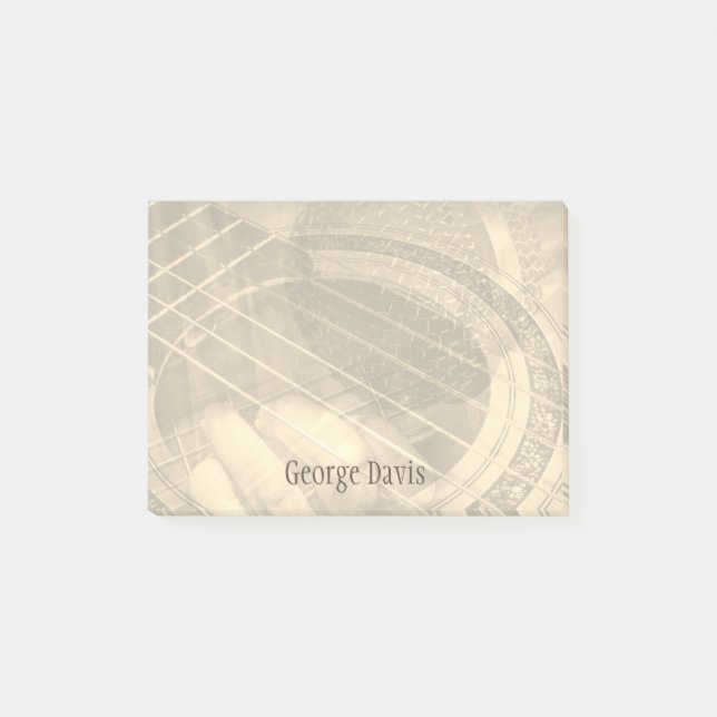Notas Post-it® Cantante de guitarra personalizado (Anverso)