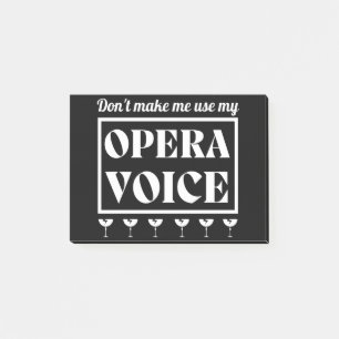 Notas Post-it® Cantante de ópera de voz de ópera